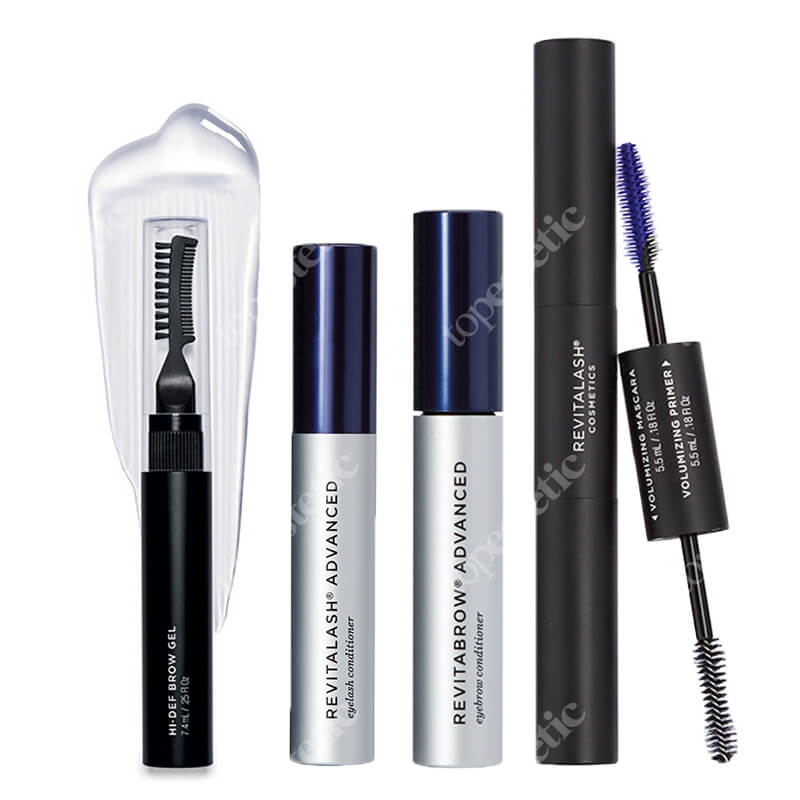 Revitalash RevitaBrow+ RevitaLash Beauty Care ZESTAW Odżywka stymulująca wzrost brwi 1,5 ml + Odżywka stymulująca wzrost rzęs 1,0 ml + Tusz i podkład 2w1, 11 ml + Żel do brwi 7,4 ml
