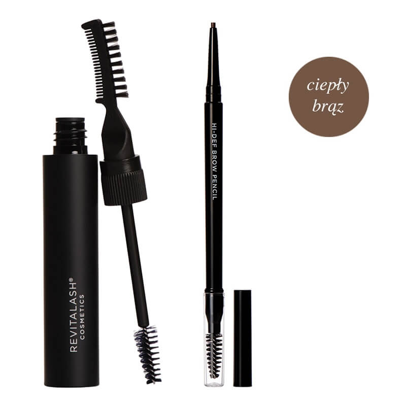 Revitalash Style Brow ZESTAW Żel do brwi﻿ - ciemny brąz 7,4 ml + Wielozadaniowa kredka do brwi ciepły brąz 0,14 g