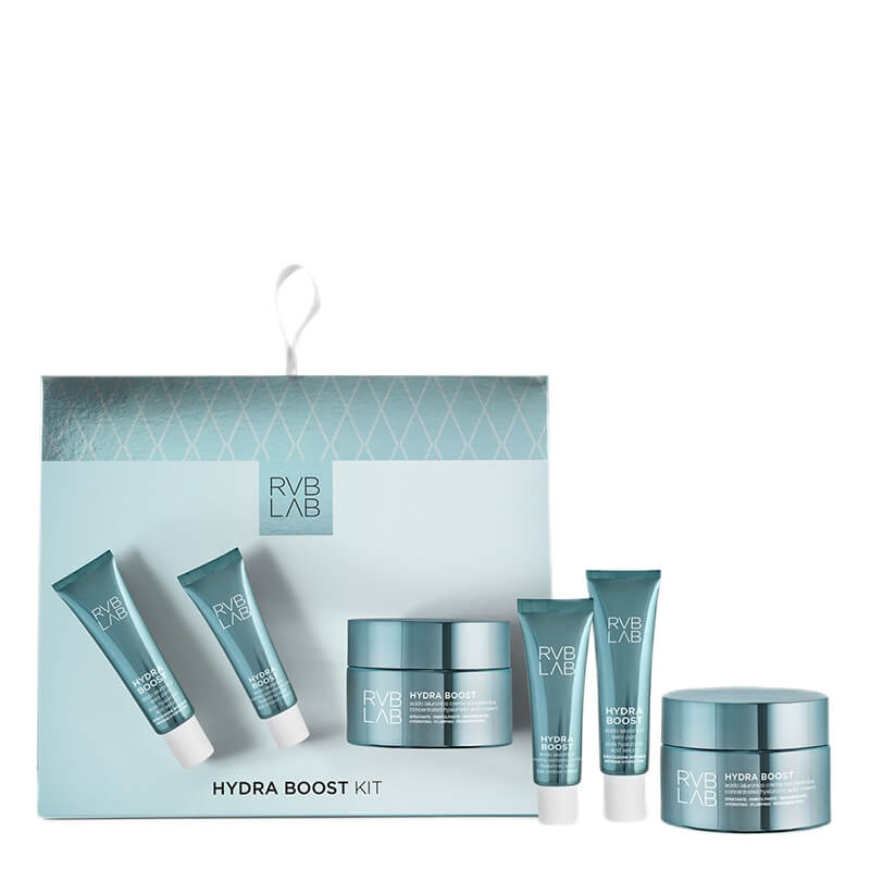 RVB LAB Make Up Hydra Boost Kit ZESTAW Regenerujący krem nawilżający 50 ml + Wypełniająco - drenujący krem na okolice oka z masażerem 7 ml + Serum 15 ml