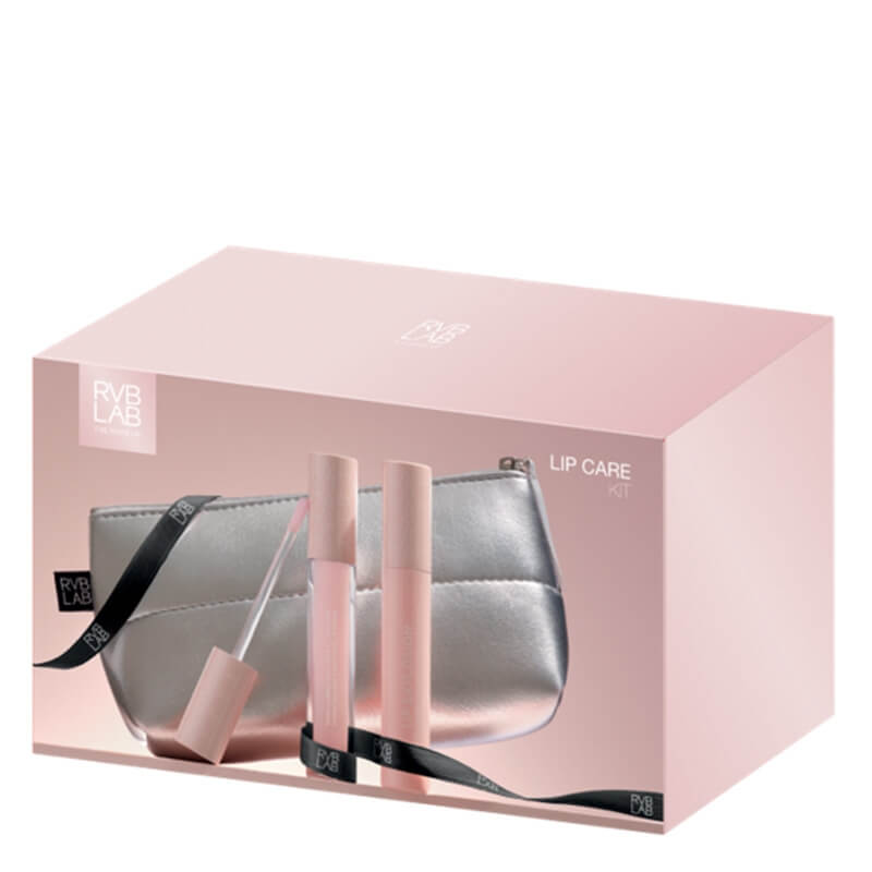 RVB LAB Make Up Lip Mania ZESTAW Nawilżająco - łagodzące serum do ust (nr 42) 3,5 ml + Błyszczyk powiększający usta 2w1 formuła pH ( kolor 48) 5,2 g