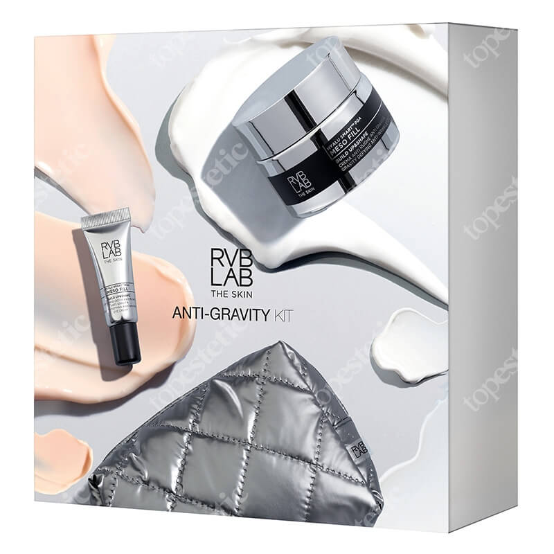 RVB LAB Make Up Meso Fill Set ZESTAW Remodelujący i antygrawitacyjny krem do twarzy 50 ml + Krem antygrawitacyjny na okolice oczu 5 ml + Kosmetyczka 1 szt