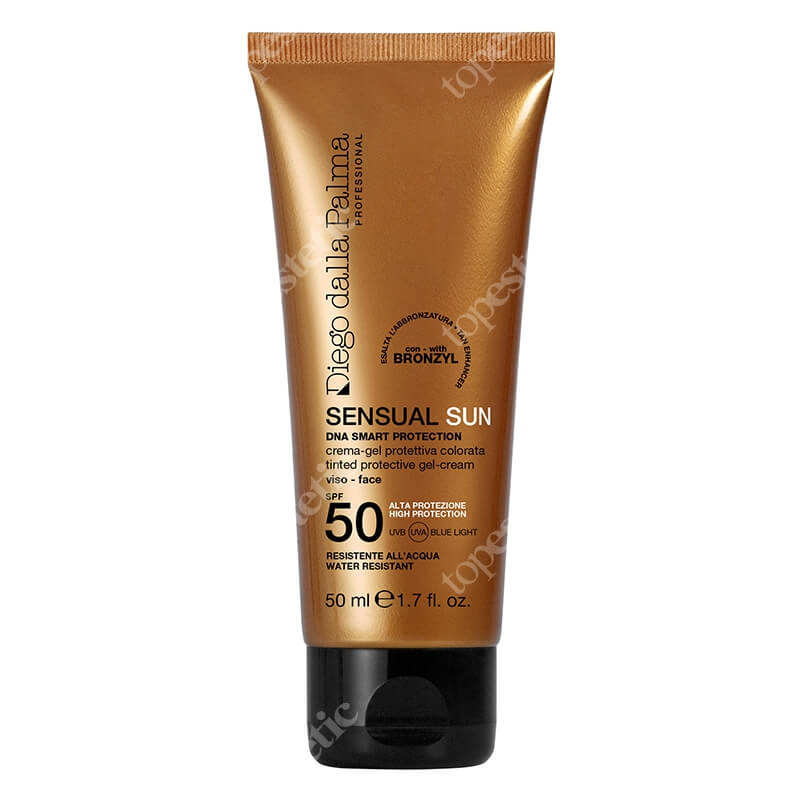 Diego dalla Palma Sensual Sun Inted Protective Gel - Cream SPF50 Lekki krem koloryzujący do twarzy 50 ml