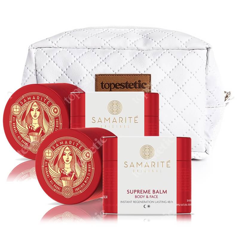 Samarite Supreme Balm 2 Pack + Kosmetyczka Topestetic ZESTAW Regenerujący balsam do ciała 90 ml x 2 + Komsetyczka 1 szt