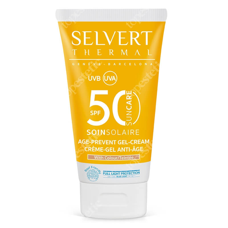 Selvert Thermal Age Prevent Gel-Cream With Colour SPF 50 Żel-krem do twarzy z kolorem i barierą ochronną 50ml