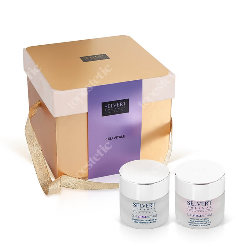 Selvert Thermal Cell Vitale Antiage Coffret ZESTAW Krem odwracający proces starzenia 50 ml + Krem na szyję i dekolt 50 ml