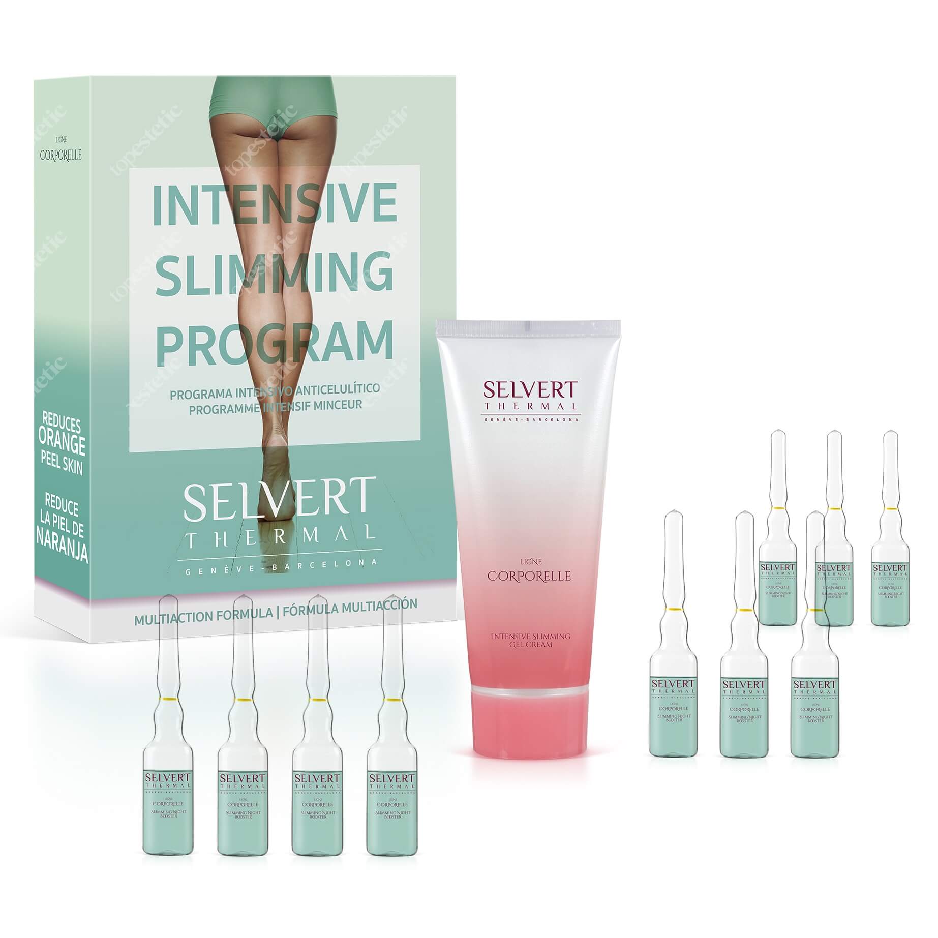 Selvert Thermal Program Intensywnego Wyszczuplania ZESTAW Żel-Krem intensywnie wyszczuplający na dzień 200 ml + Wzmacniacz wyszczuplający na noc 10 x 5ml