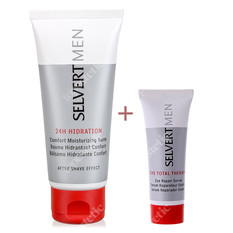 Selvert Thermal Selvert Men ZESTAW 24h Balsam nawiżający 100 ml + Krem na okolice oczu 15 ml