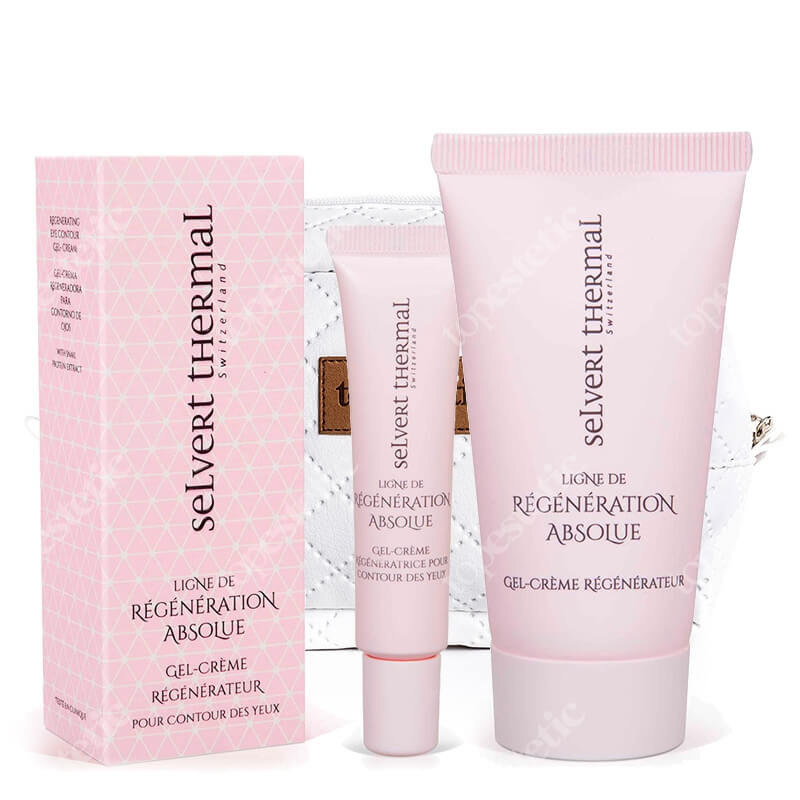 Selvert Thermal Snail Set ZESTAW Żel-krem regenerujący z wyciągiem z białka ślimaka 50 ml + Żel-krem regenerujący na okolice oczu z ekstraktem wydzieliny ślimaka 15 m