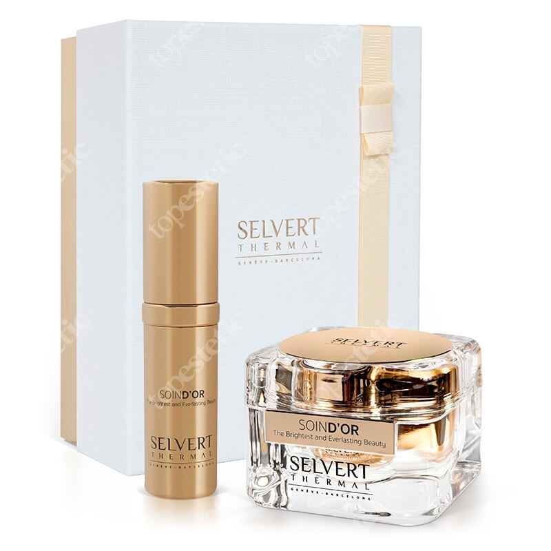 Selvert Thermal Soin D'Or Coffret ZESTAW Krem z czystym złotem 50 ml + Olej z czystym złotem 30 ml