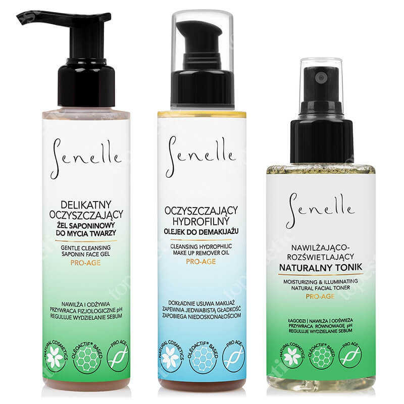 Senelle Best Clean Set ZESTAW Żel 150 ml + Tonik 150 ml + Olejek do demakijażu 150 ml