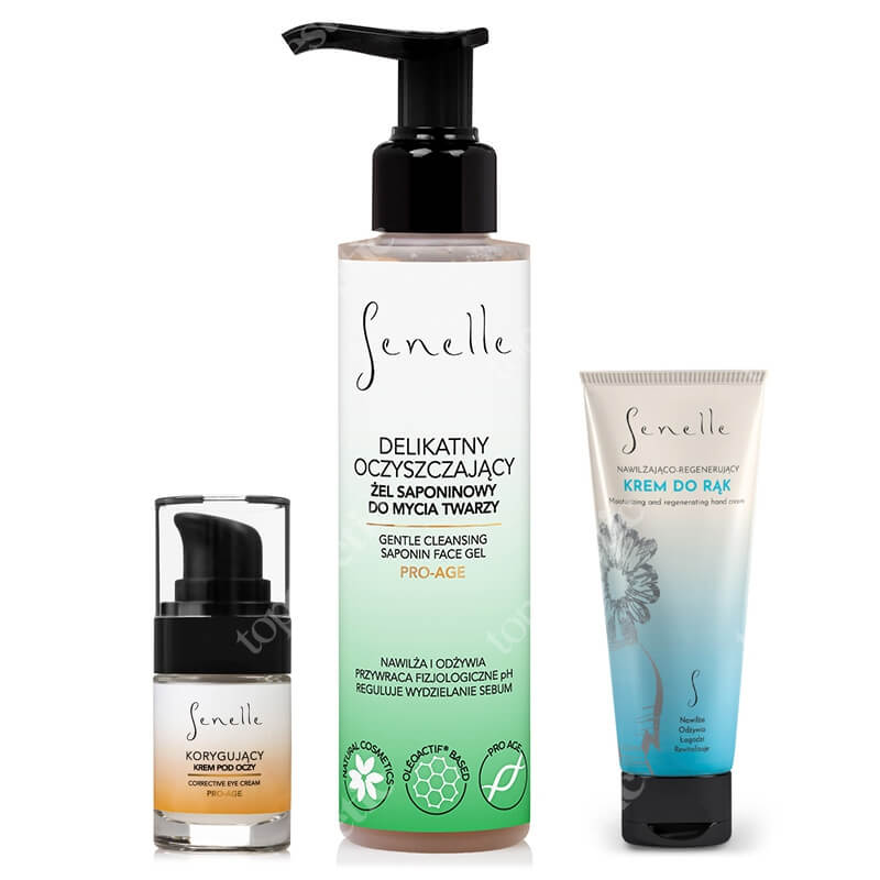 Senelle Favorite Set ZESTAW Krem pod oczy 15 ml + Żel do mycia twarzy 150 ml +Krem do rąk 65 ml