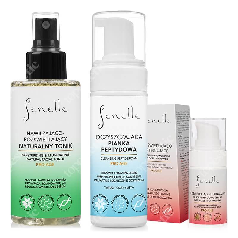 Senelle Favorite Set ZESTAW Serum pod oczy i na powieki 15 ml + Pianka peptydowa 150 ml + Tonik 150 ml
