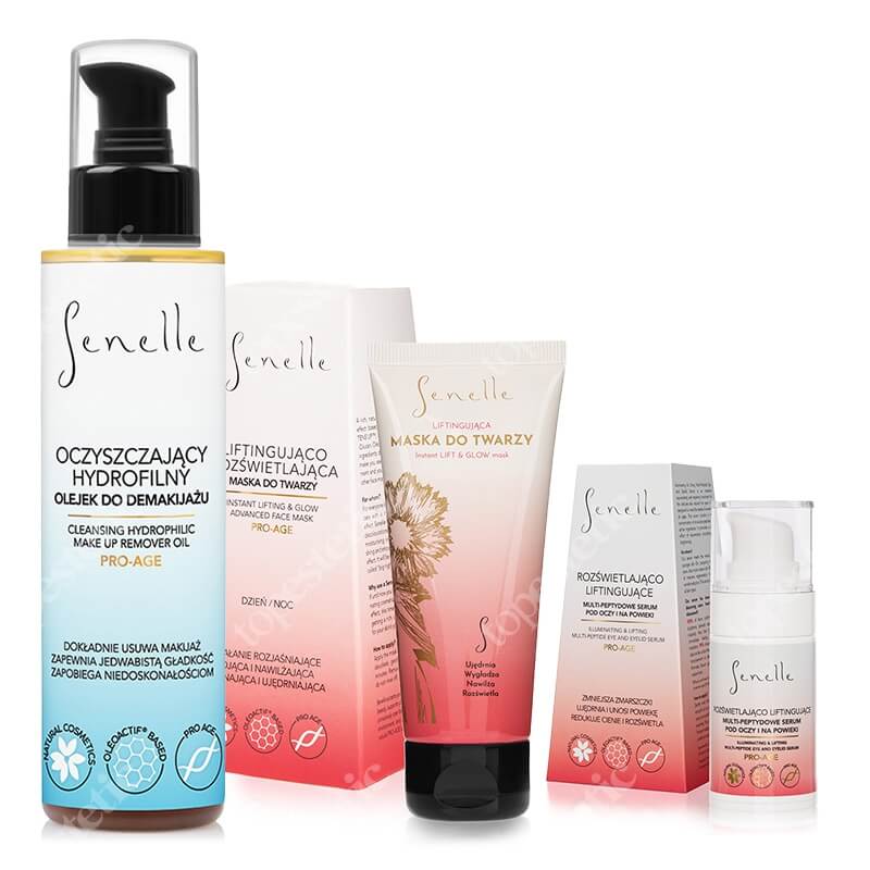 Senelle Firming Set ZESTAW Olejek do demakijażu 150 ml + Peptydowe serum pod oczy i na powieki 15 ml + Liftingująca maska do twarzy 65 ml