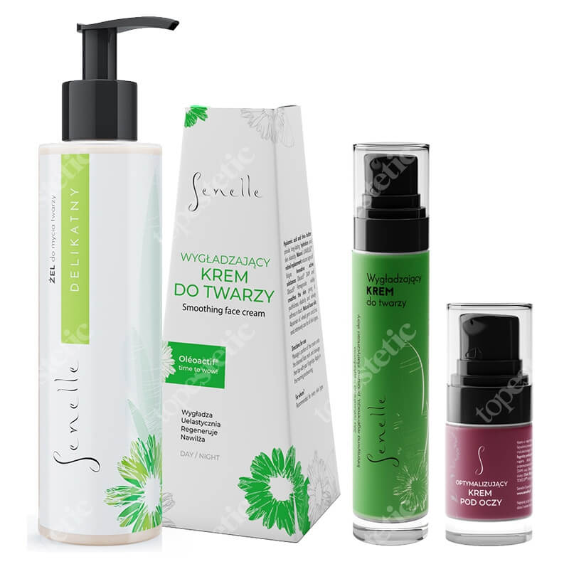 Senelle Smoothing Face Care ZESTAW Żel 150 ml + Krem do twarzy 50 ml + Krem pod oczy 15 ml
