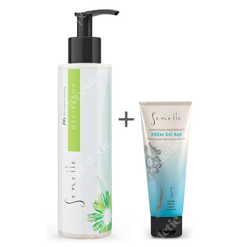 Senelle Żel saponinowy do mycia twarzy + Regenerujący Krem Do Rąk ZESTAW 150 ml + 65 ml
