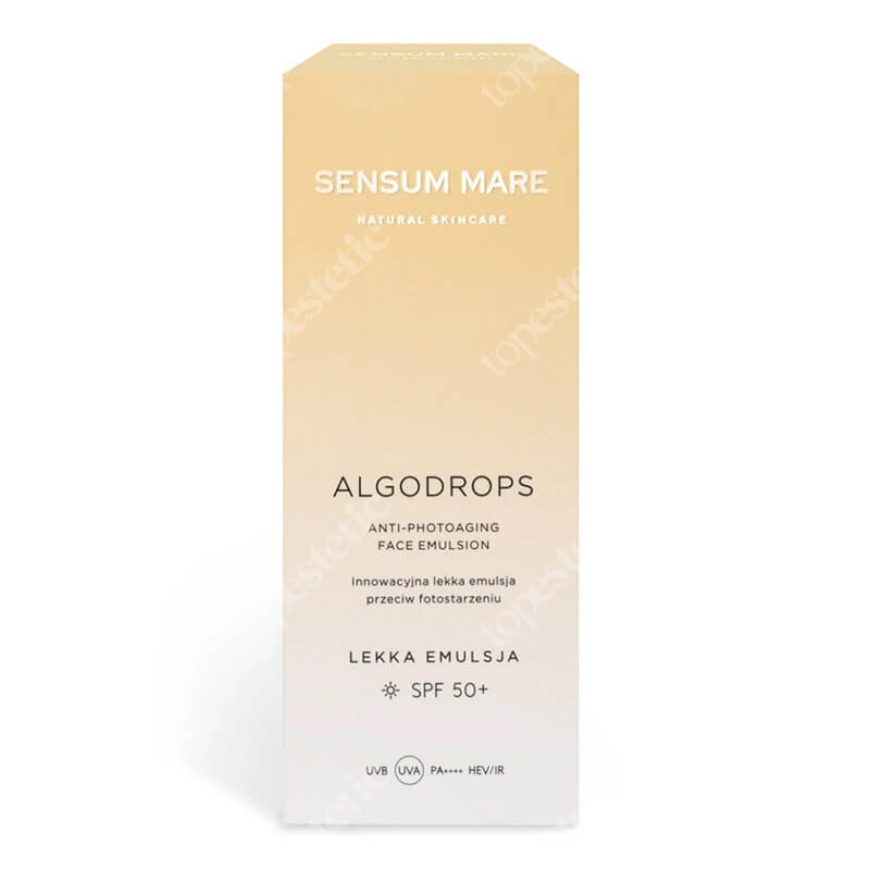 Sensum Mare AlgoDrops Anti-Photoaging Protective Face Drops SPF 50/PA++++ Krople ochronne przeciw fotostarzeniu UVB UVA HEV/IR 50 ml