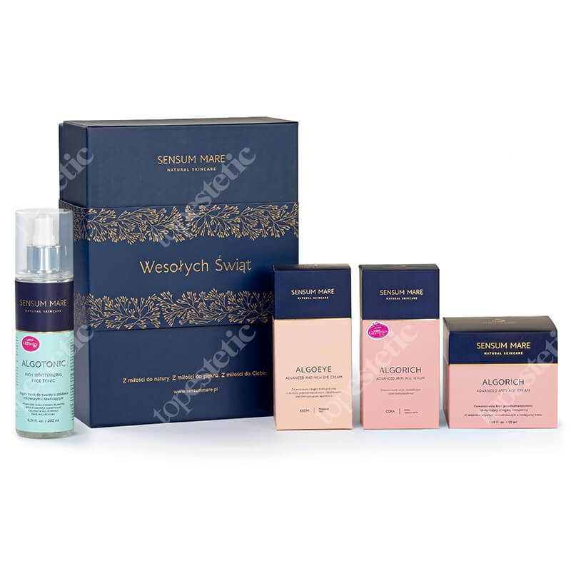 Sensum Mare AlgoRich Exclusive Gift Box ZESTAW Serum 35 ml + Krem o bogatej konsystencji 50 ml + Krem pod oczy 15 ml + Tonik 200 ml