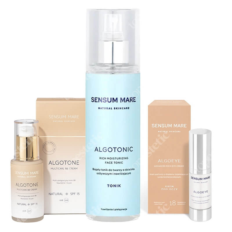 Sensum Mare Beauty Face ZESTAW Tonik 200 ml + Krem pod oczy 15 ml + Krem BB 30 ml