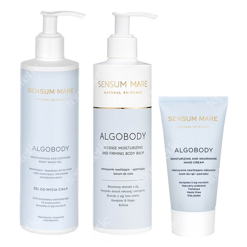 Sensum Mare Body Care ZESTAW Balsam do ciała 300 ml + Krem do rąk 50 ml + Żel do mycia ciała 300 ml