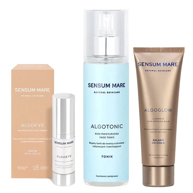 Sensum Mare Favorite Set ZESTAW Tonik 200 ml + Krem pod oczy 15 ml + Upiększający balsam do ciała 125 ml