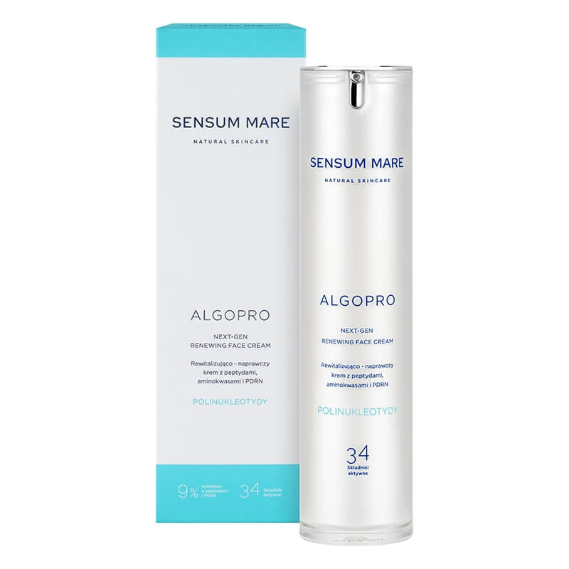 Sensum Mare Next-Gen Renewing Face Cream Rewitalizująco-naprawczy krem z 9% kompleksem peptydów i aminokwasów z PDRN 50 ml