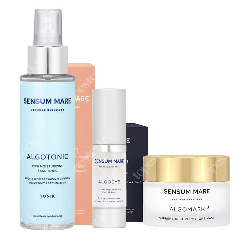 Sensum Mare Total Night Set ZESTAW Tonik do twarzy 100 ml + Serum pod oczy 15 ml + Maska nocna 50 ml