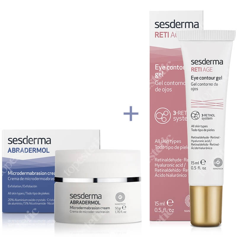 Sesderma Abradermol + Reti Age Eye Contour Gel ZESTAW Krem mikrodermabrazja 50 g + Krem kontur oczu 15 ml