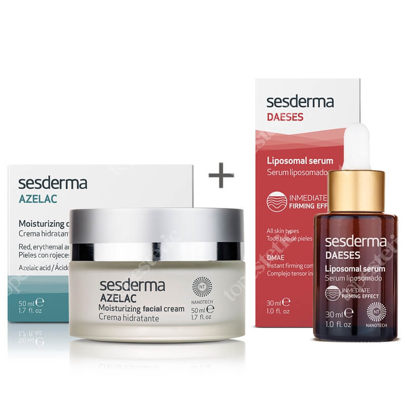 Sesderma Azelac Moisturizing Cream + Daeses Liposomal Serum ZESTAW Krem nawilżający do twarzy 50 ml + Serum liposomowe liftingujące 30 ml