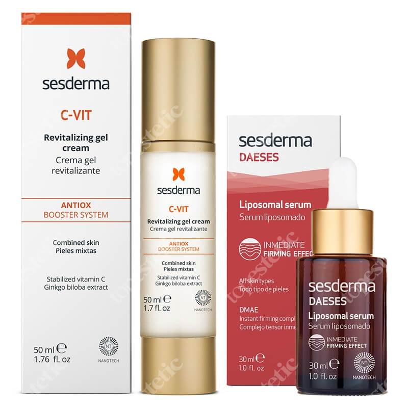 Sesderma C Vit Revitalizing Gel Cream + Daeses Liposomal Serum ZESTAW Krem żel 50 ml + Serum liposomowe liftingujące 30 ml