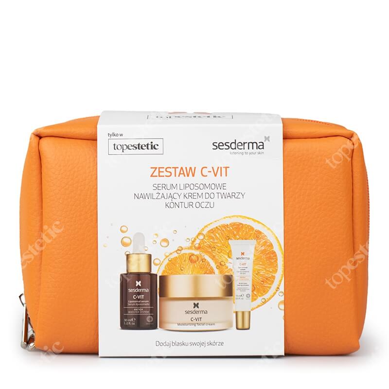 Sesderma C-VIT ZESTAW Krem nawilżający 50 ml + Serum liposomowe 30 ml + Krem pod oczy 15 ml + Kosmetyczka 1 szt