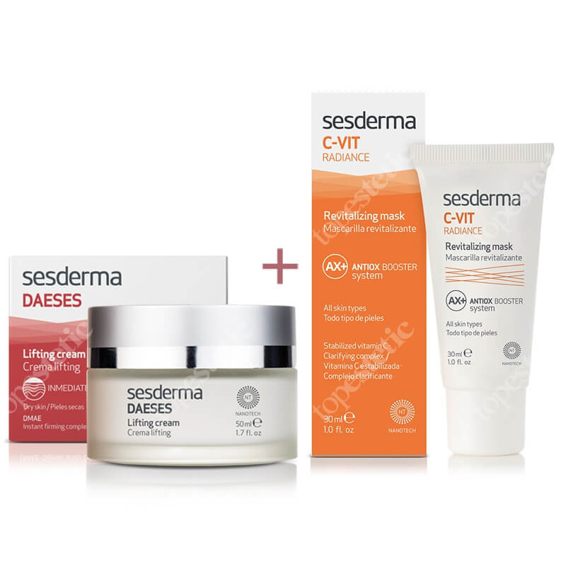 Sesderma Daeses Lifting Cream + C-VIT Radiance ZESTAW Krem liftingujący 50 ml + Rewitalizująca maska 30 ml