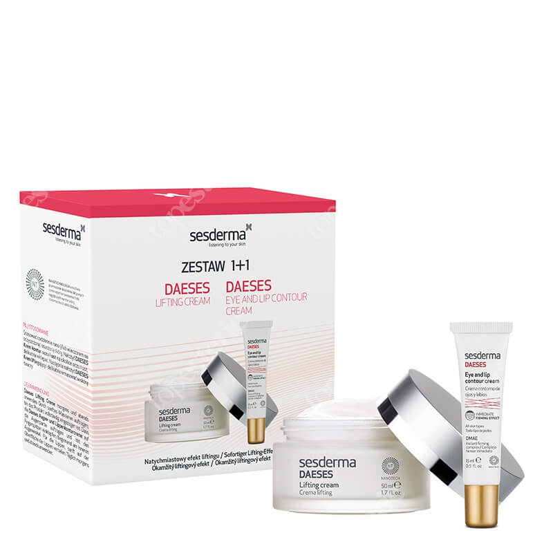 Sesderma Daeses Lifting Cream + Daeses Eye and Lip Contour Cream ZESTAW Krem liftingujący 50 ml + Krem kontur oczu i ust 15 ml Kartonik