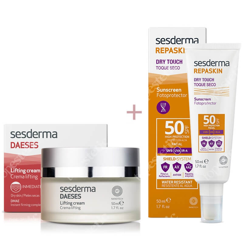 Sesderma Daeses Lifting Cream + Repaskin Dry Touch SPF 50 ZESTAW Krem liftingujący 50 ml + Krem ochronny SPF50 nowa formuła 50 ml