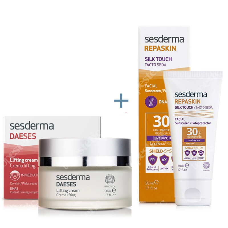Sesderma Daeses Lifting Cream + Repaskin Silk Touch SPF 30 ZESTAW Krem liftingujący 50 ml + Wysoka ochrona przeciwsłoneczna SPF 30 50 ml