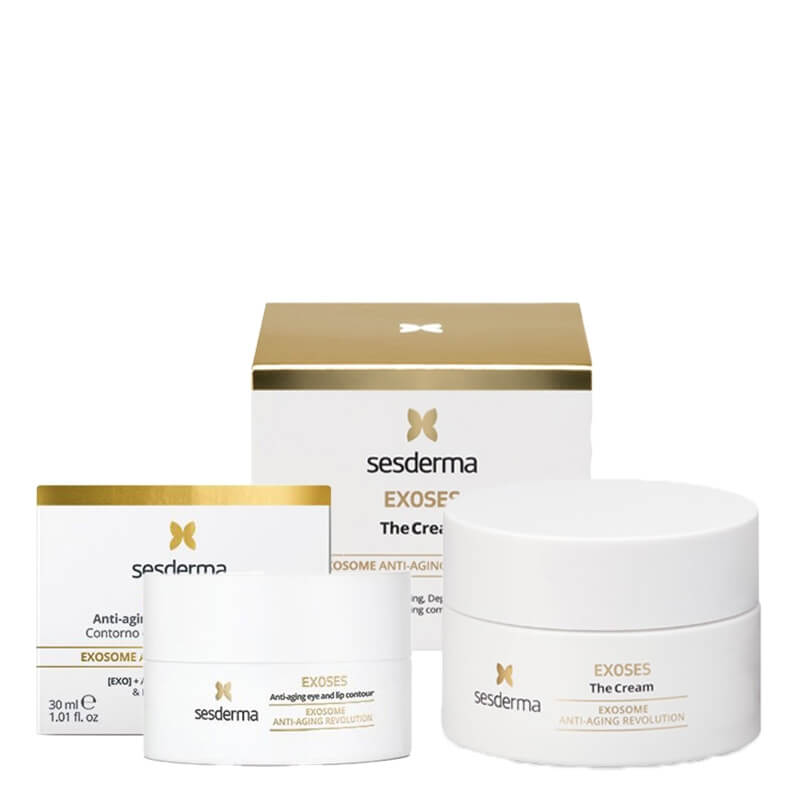 Sesderma Exoses Cream + Exoses Eye and Lip Contour ZESTAW Krem z egzosomami dla skóry mieszanej i suchej 50 ml + Krem 30 ml