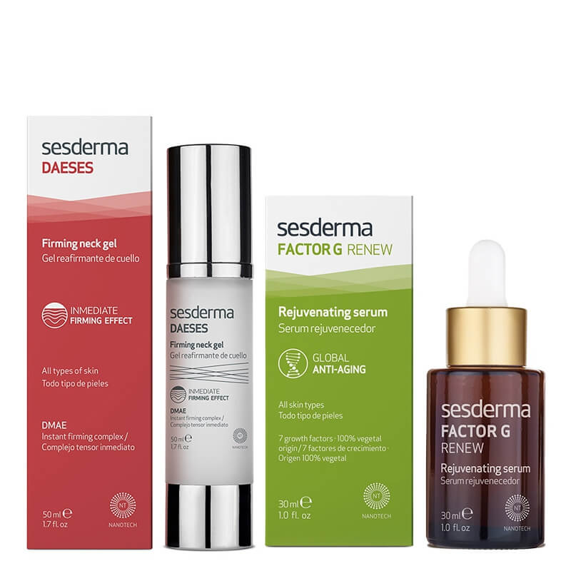 Sesderma Factor G - Rejuvenating Serum + Daeses ZESTAW Serum z pęcherzykami lipidowymi 30 ml + Żel ujędrniający szyję 50 ml