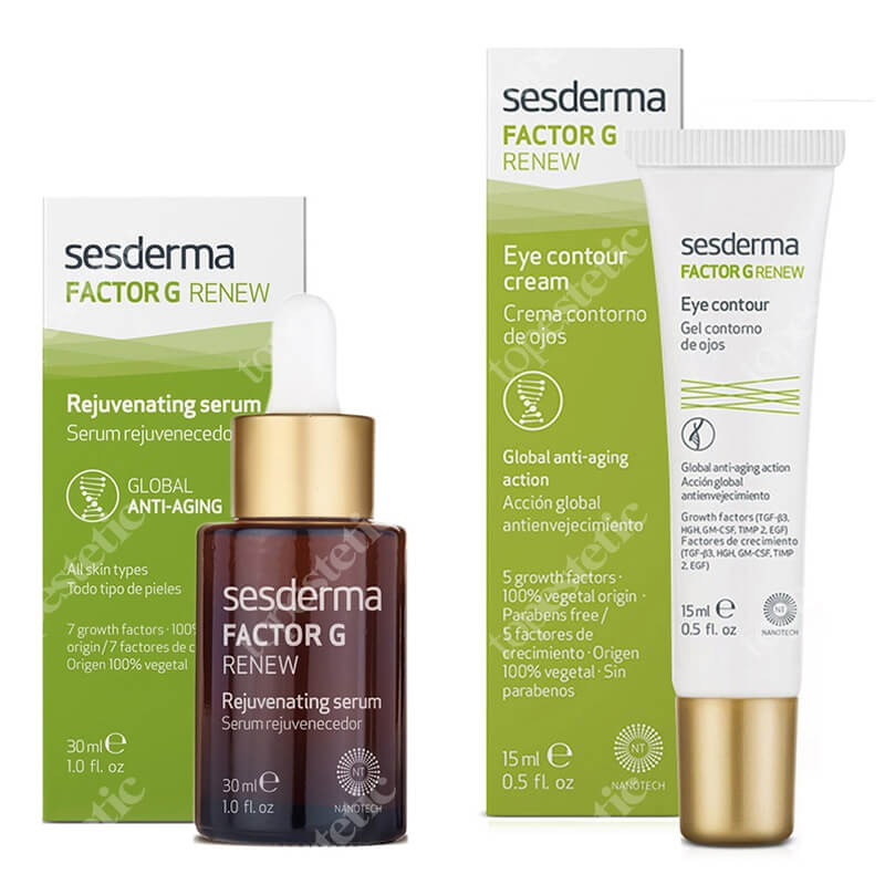 Sesderma Factor G - Rejuvenating Serum + Eye Contour Cream ZESTAW Serum 30 ml + Krem pod oczy 15 ml