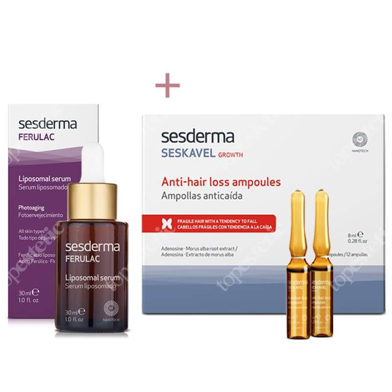 Sesderma Ferulac Liposomal Serum + Seskavel AntiHair Loss Ampoules