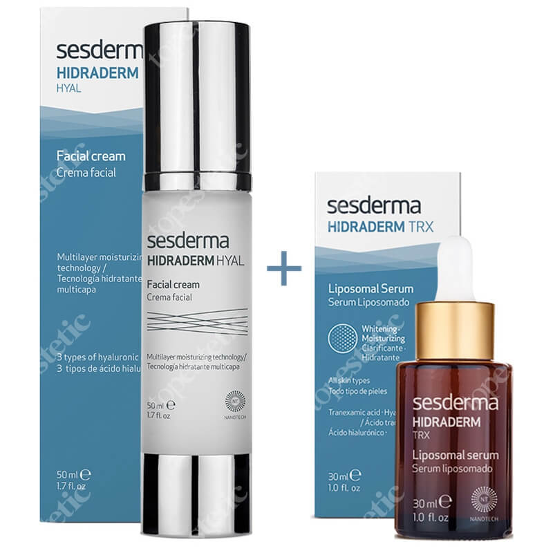 Sesderma Hidraderm Hyal + Hidraderm TRX Liposomal Serum ZESTAW Krem do twarzy 50 ml + Serum Liposomowe 30 ml