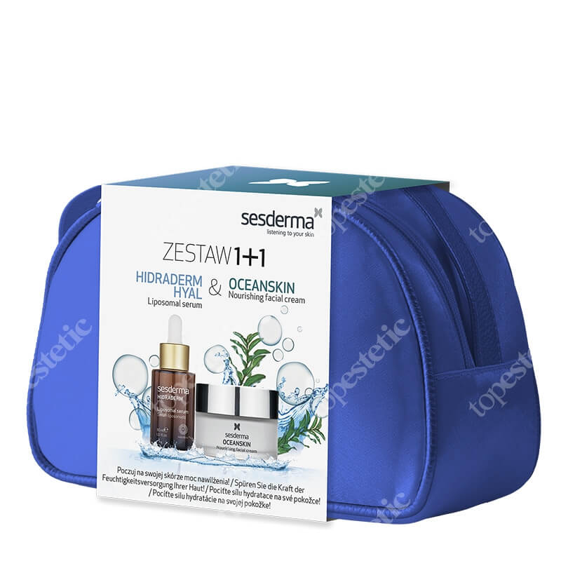 Sesderma Hidraderm Hyal Liposomal Serum + Oceanskin Nourishing Facial Cream ZESTAW Serum 30 ml + Krem odżywczy 50 ml + + Kosmetyczka Sesderma 1 szt
