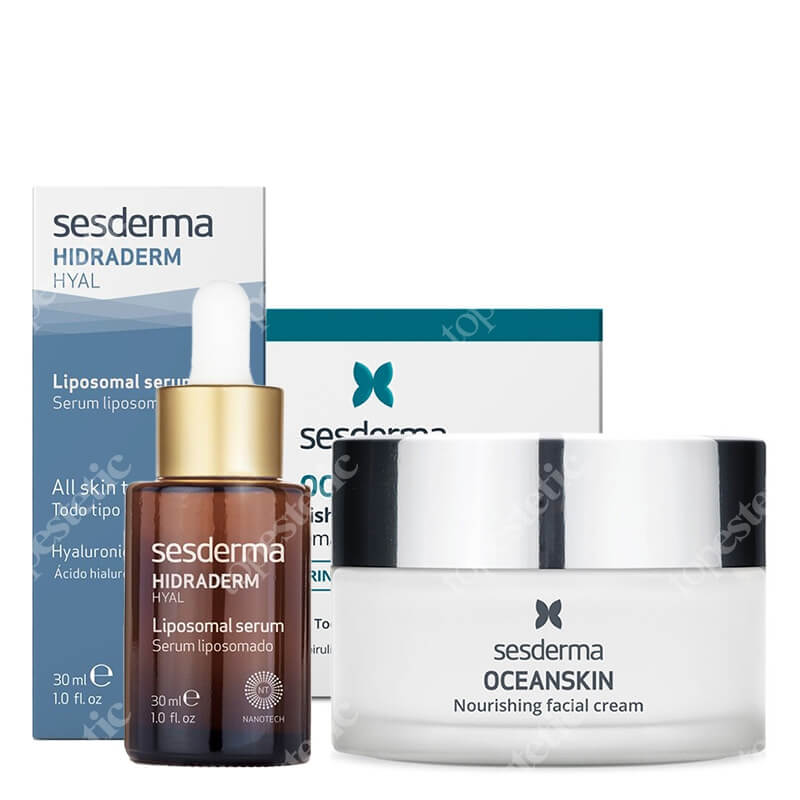 Sesderma Hidraderm Hyal Liposomal Serum + Oceanskin Nourishing Facial Cream ZESTAW Serum 30 ml + Krem odżywczy 50 ml