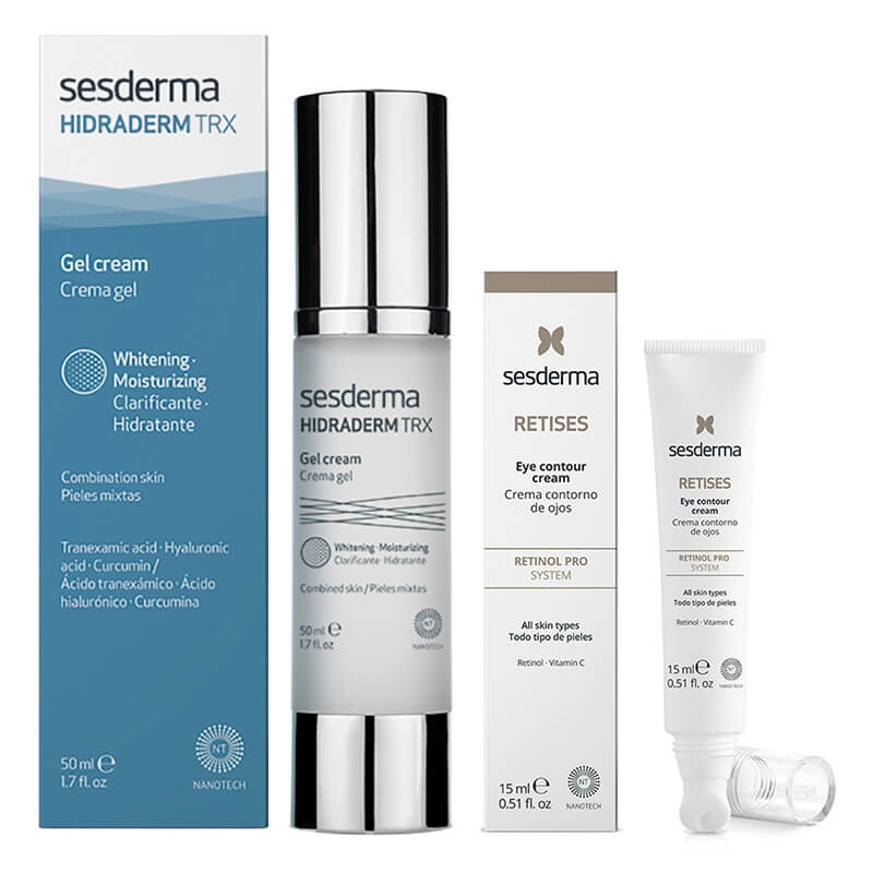 Sesderma Hidraderm TRX Gel Cream + Retises Eye Contour Cream ZESTAW Krem-żel 50 ml + Przeciwzmarszczkowy krem pod oczy 15 ml
