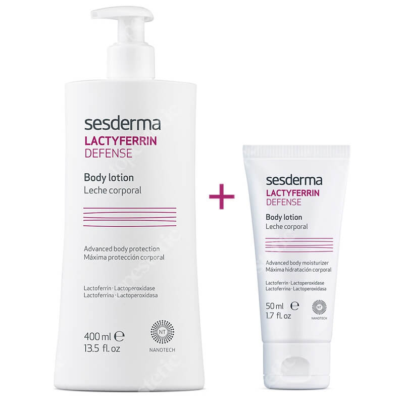 Sesderma Lactyferrin Defense Body Milk ZESTAW Mleczko do ciała 400 ml + 50 ml