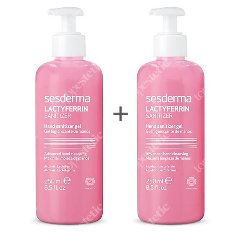 Sesderma Lactyferrin Hand Sanitizer Gel x 2 ZESTAW Żel do dezynfekcji rąk 250 mlŻel do dezynfekcji rąk 250 ml