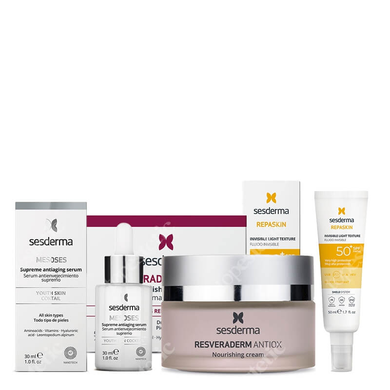 Sesderma Pielęgnacja Nawilżająco - Odżywcza ZESTAW Serum liposomowe 30 ml + Krem przeciwstarzeniowy 50 ml + Emulsja 50 ml