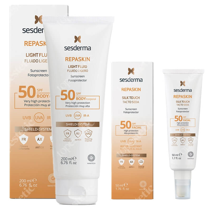 Sesderma Repaskin Silk Touch SPF 50 + Repaskin Fotoprotector SPF 50 ...