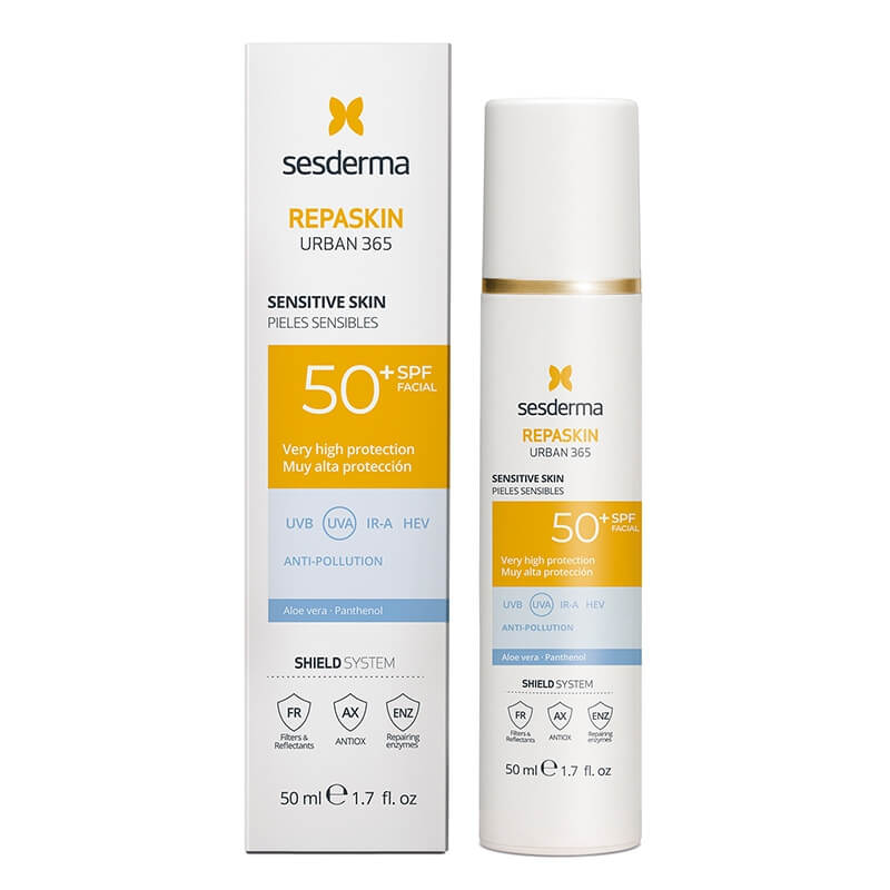Sesderma Repaskin Urban 365 Sensitive SPF50+ Przeciwsłoneczny krem do twarzy 50 ml