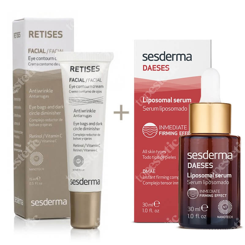 Sesderma Retises 0,05% + Daeses Liposomal Serum ZESTAW Przeciwzmarszczkowy krem pod oczy 15 ml + Serum liposomowe liftingujące 30 ml