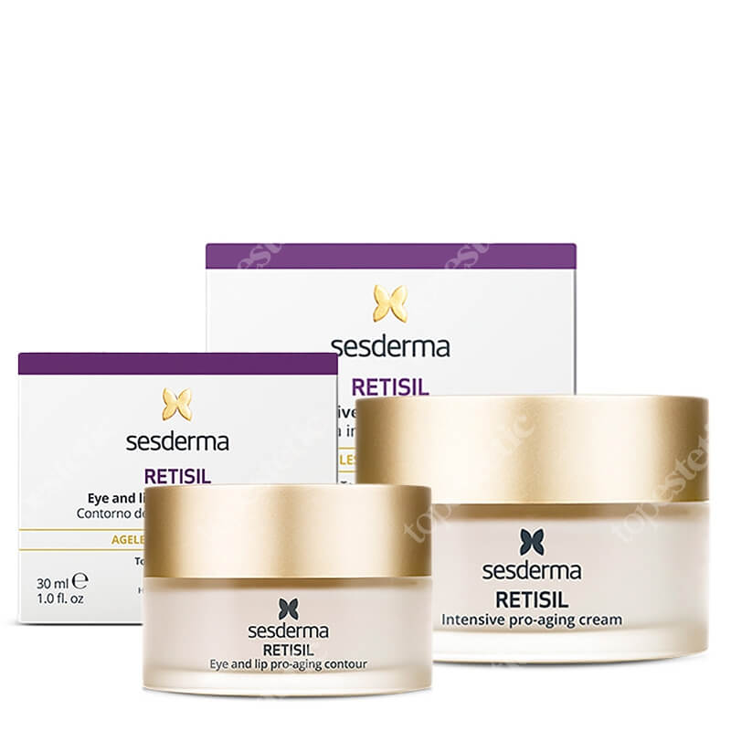 Sesderma Retisil Intensive Pro-Aging Cream + Retisil Eye and Lip Pro-Aging Contour ZESTAW Intensywny krem ujędrniający 50 ml + Krem do intensywnej pielęgnacji konturu oczu i ust 30 ml