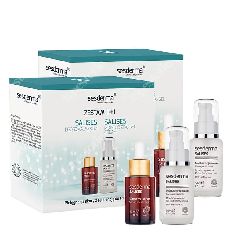 Sesderma Salises + Salises x 2 ZESTAW Krem-żel nawilżający 50 ml + Serum liposomowe 30 ml x 2